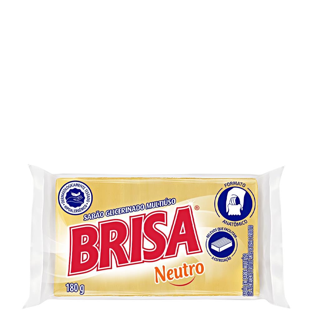 Sabão Em Barra Brisa Amarelo Neutro Unitário 24x180g