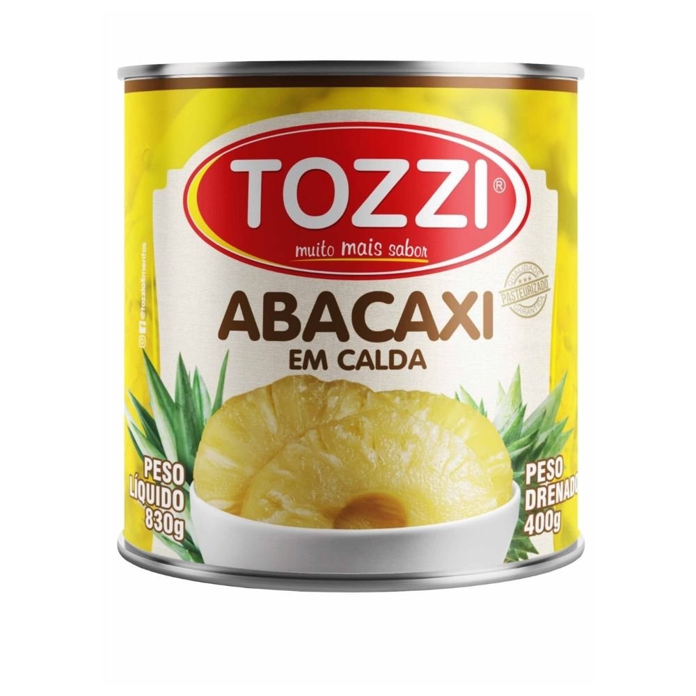 Abacaxi Em Calda,Lata 400 G Tozzi Caixa 12 X 1 - Importado