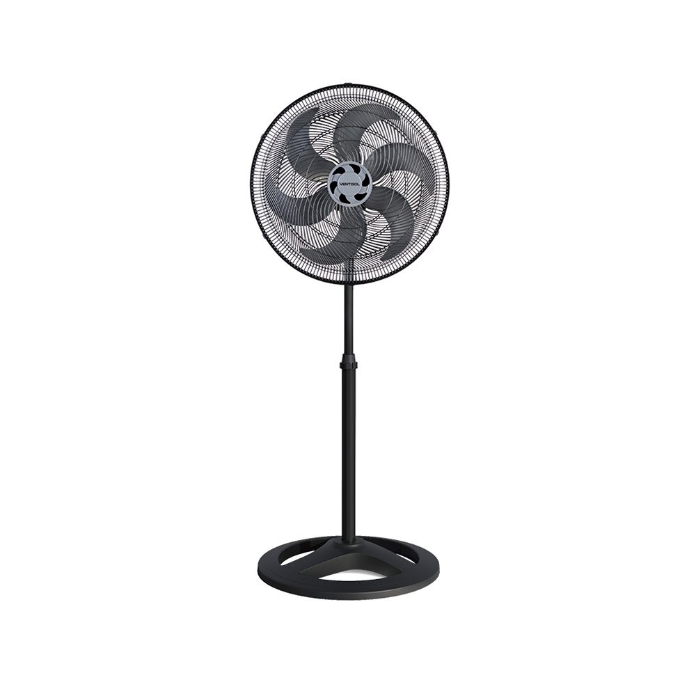 Ventilador de Coluna Ventisol 50cm Turbo 6, 3 Velocidades, 6 Pás, Preto, 220V