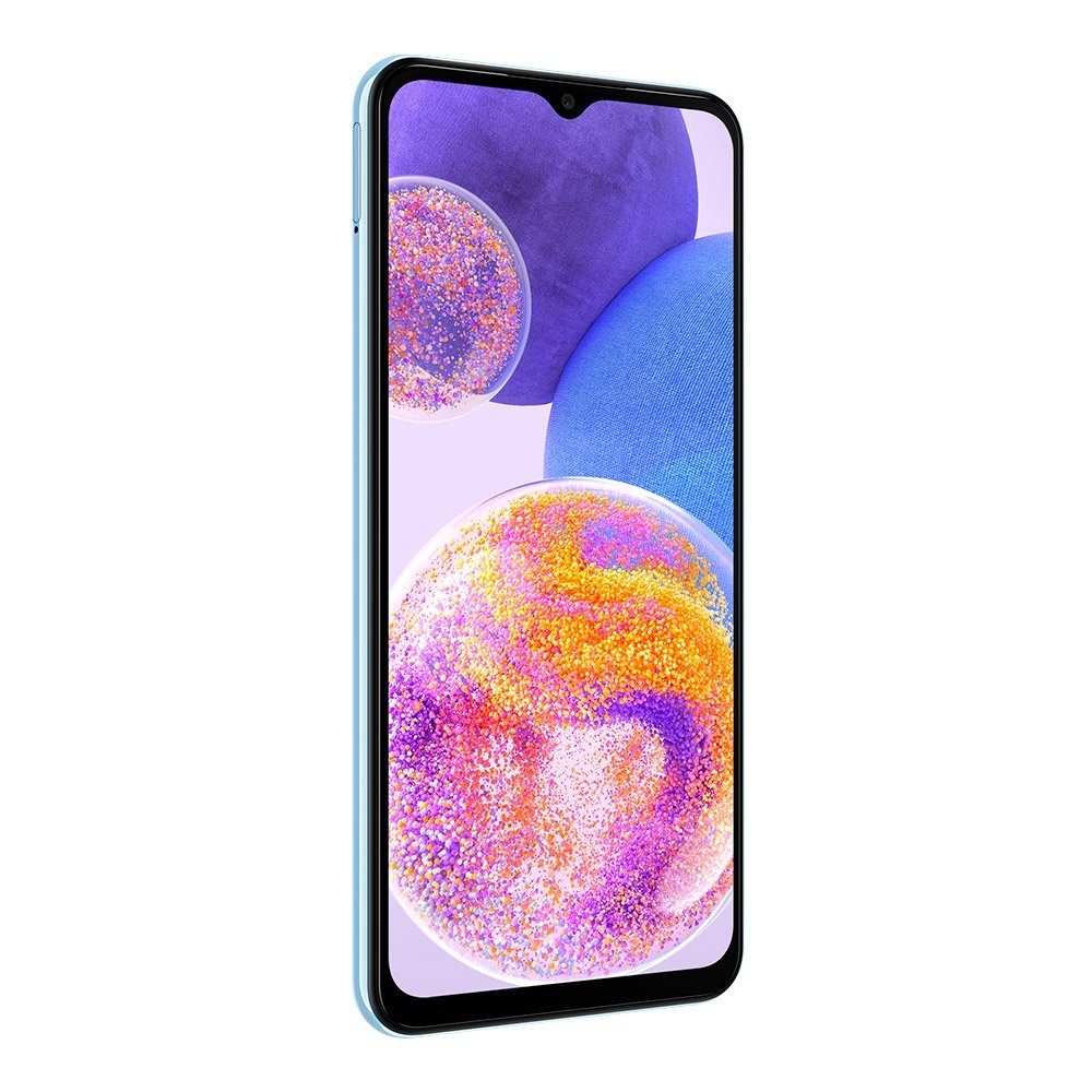 Smartphone Samsung Galaxy A23 Azul, Tela de 6.6", 5G+Wi-Fi+NFC, And. 13, Câm. Tras. 50+5+2+2MP, Frontal 8MP, 4GB RAM, 128GB