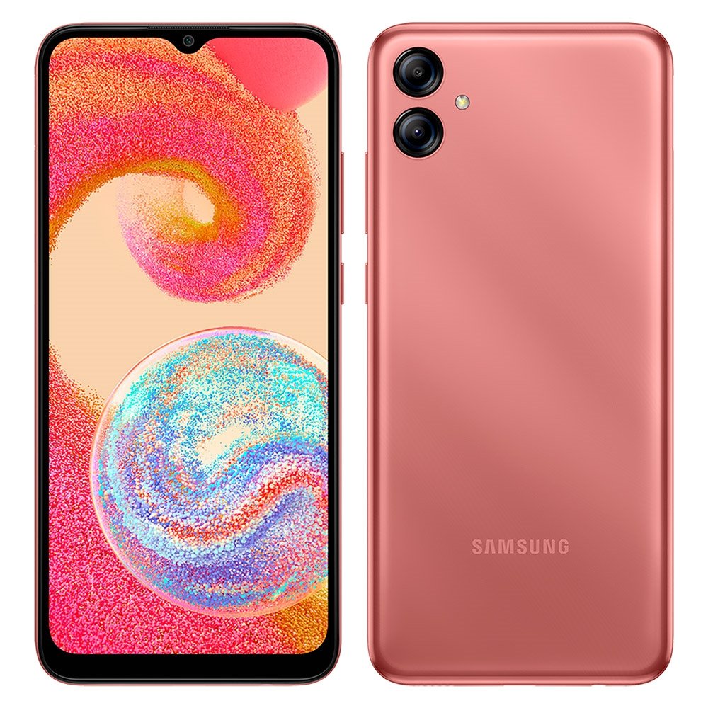 Smartphone Samsung Galaxy A04E, Cobre, Tela 6.5", 4G+Wi-Fi, Android 12, 2 Câm Traseira  13+2MP, Câm Frontal 5MP, 64GB