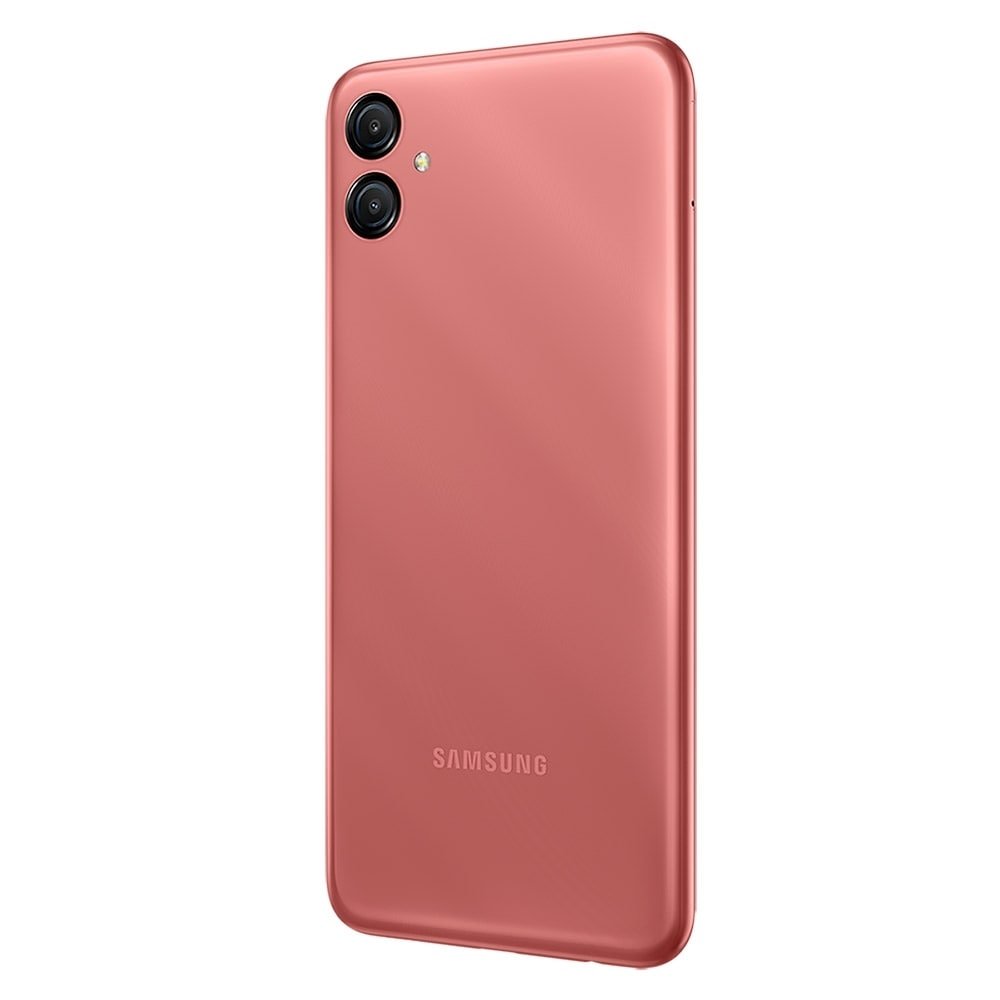 Smartphone Samsung Galaxy A04E, Cobre, Tela 6.5", 4G+Wi-Fi, Android 12, 2 Câm Traseira  13+2MP, Câm Frontal 5MP, 64GB