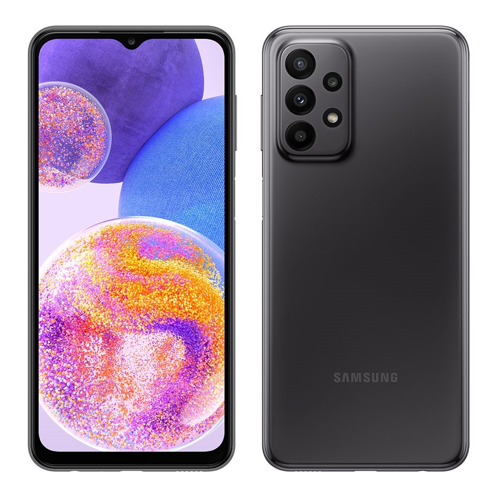 Smartphone Samsung Galaxy A23 Preto, Tela de 6.6", 5G+Wi-Fi+NFC, And. 13, Câm. Tras. 50+5+2+2MP, Frontal 8MP, 4GB RAM, 128GB