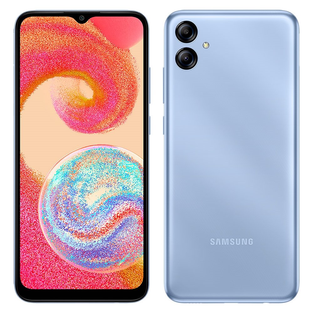 Smartphone Samsung Galaxy A04E, Azul, Tela 6.5", 4G+Wi-Fi, Android 13, 2 Câm Traseira 13+2MP, Câm Frontal 5MP, 64GB