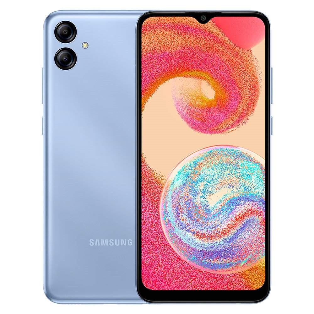 Smartphone Samsung Galaxy A04E, Azul, Tela 6.5", 4G+Wi-Fi, Android 13, 2 Câm Traseira 13+2MP, Câm Frontal 5MP, 64GB