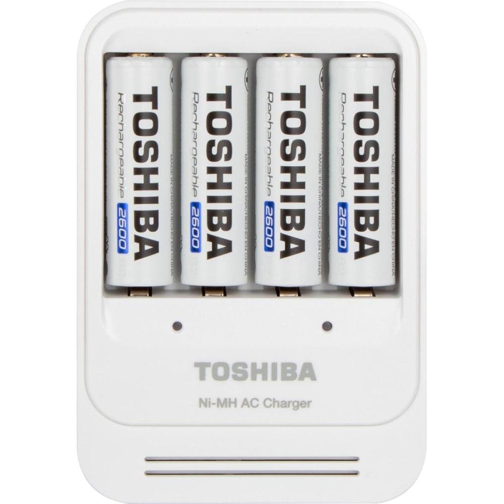 Carregador de Pilhas TNHC-6GAE4 CB Toshiba - Com 4 pilhas AA 2600mAh