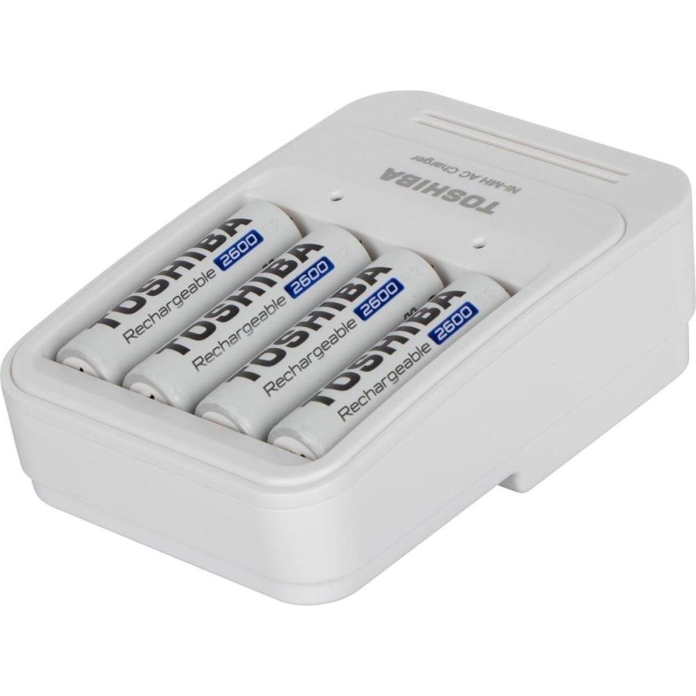 Carregador de Pilhas TNHC-6GAE4 CB Toshiba - Com 4 pilhas AA 2600mAh