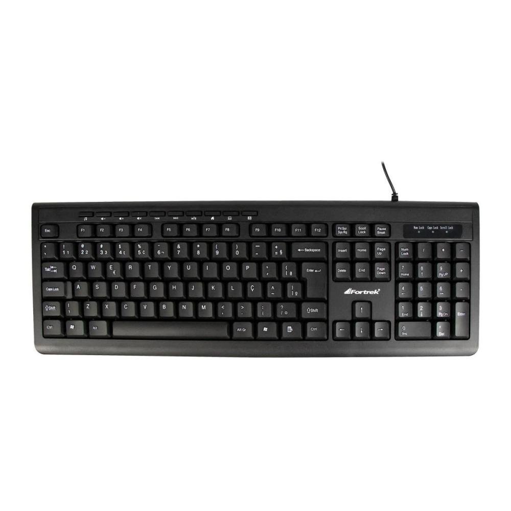 Teclado Multimidia Fortrek MKL-101 Preto FK 424K