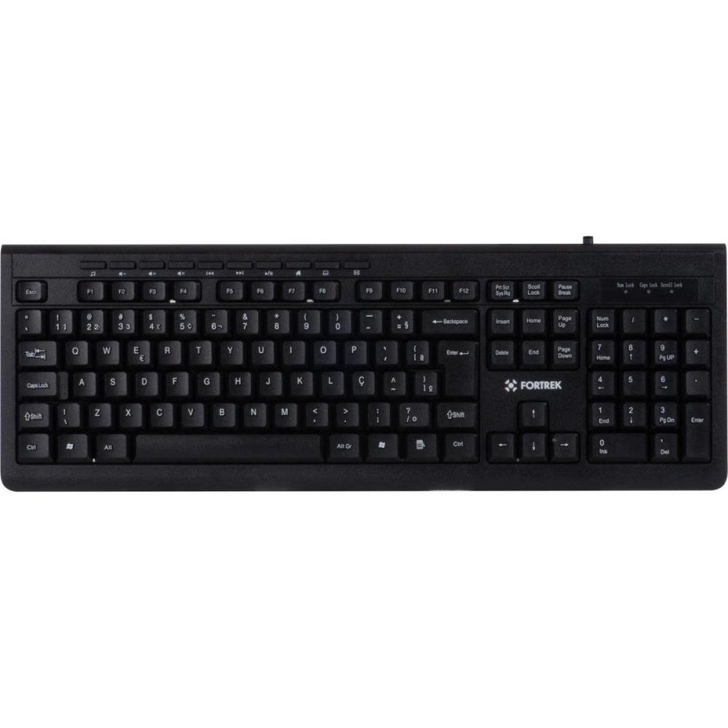 Teclado Multimídia Fortrek Mkl-101 Preto Fk 424K Un.Venda: Pc/1