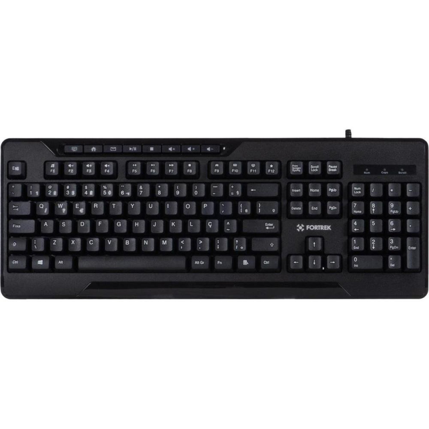 Teclado Multimídia Fortrek Olk101 Preto Fk 423K Un.Venda: Pc/1