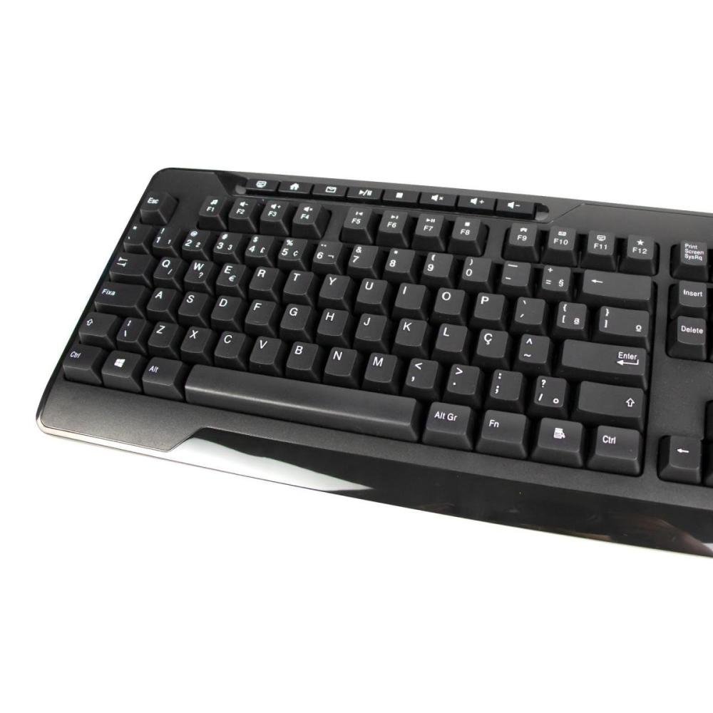 Teclado Multimidia Fortrek OLK101 Preto FK 423K