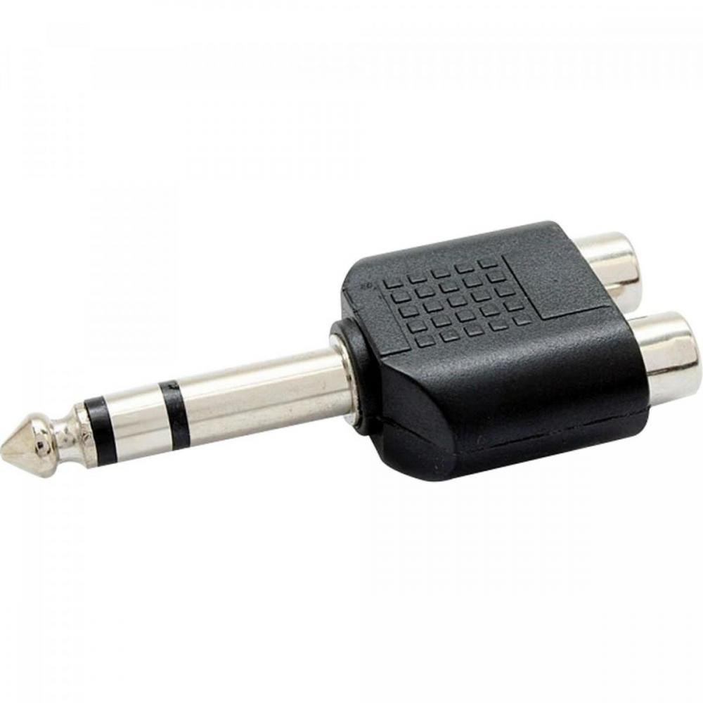 Adaptador Plug P10 Estéreo para 2x Jack Rca Níquel Adap0031 Storm