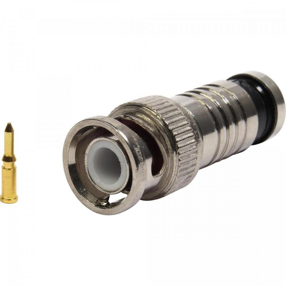 Conector Bnc Macho de Compressão Rg6 Cbnc0008 Storm - Pacote com 100 Unidades