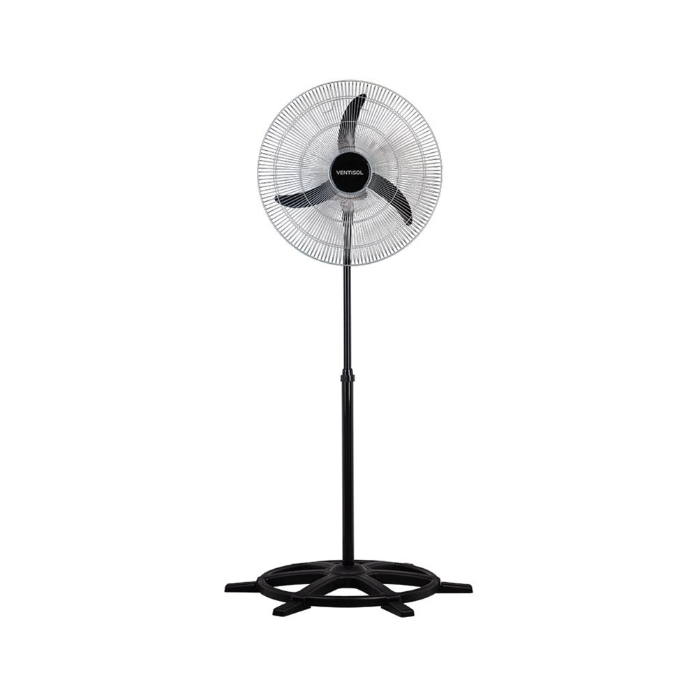 Ventilador de Coluna Ventisol Comercial 60cm, Ajuste Fino de Velocidade, 3 Pás, Preto, Bivolt