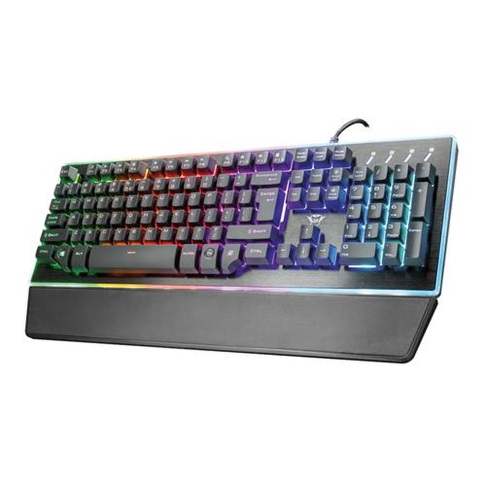 Teclado Gamer Trust Gxt 860 Thura Led Semi-Mecanico