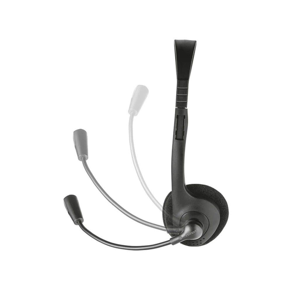 Headset Trust Primo, 3.5mm, Para PC e Notebook, On-ear, Preto