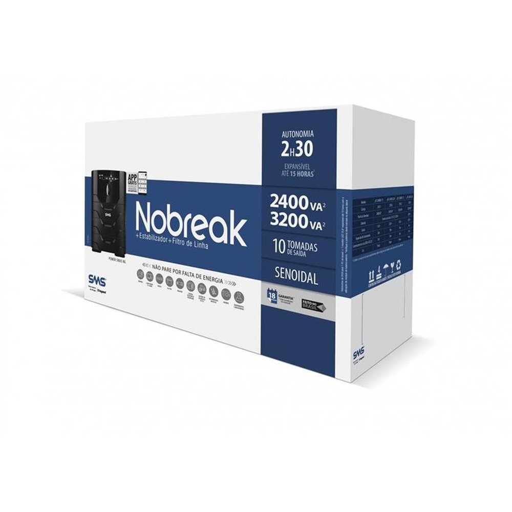 Nobreak SMS Power Sinus NG 3200VA Senoidal Monovolt 115V