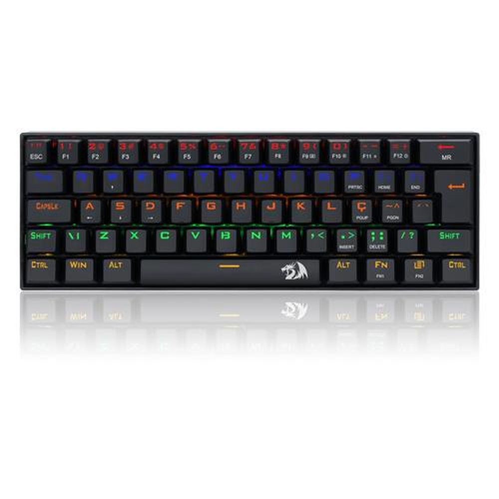 Teclado Gamer Mecanico Compacto Lakshmi, Abnt2 Switch Mk2 Diy Brown, K606r, Redragon