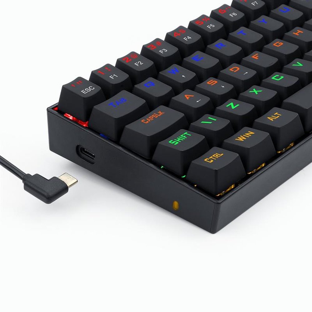 Teclado Gamer Mecanico Compacto Lakshmi, Abnt2 Switch Mk2 Diy Brown, K606r, Redragon