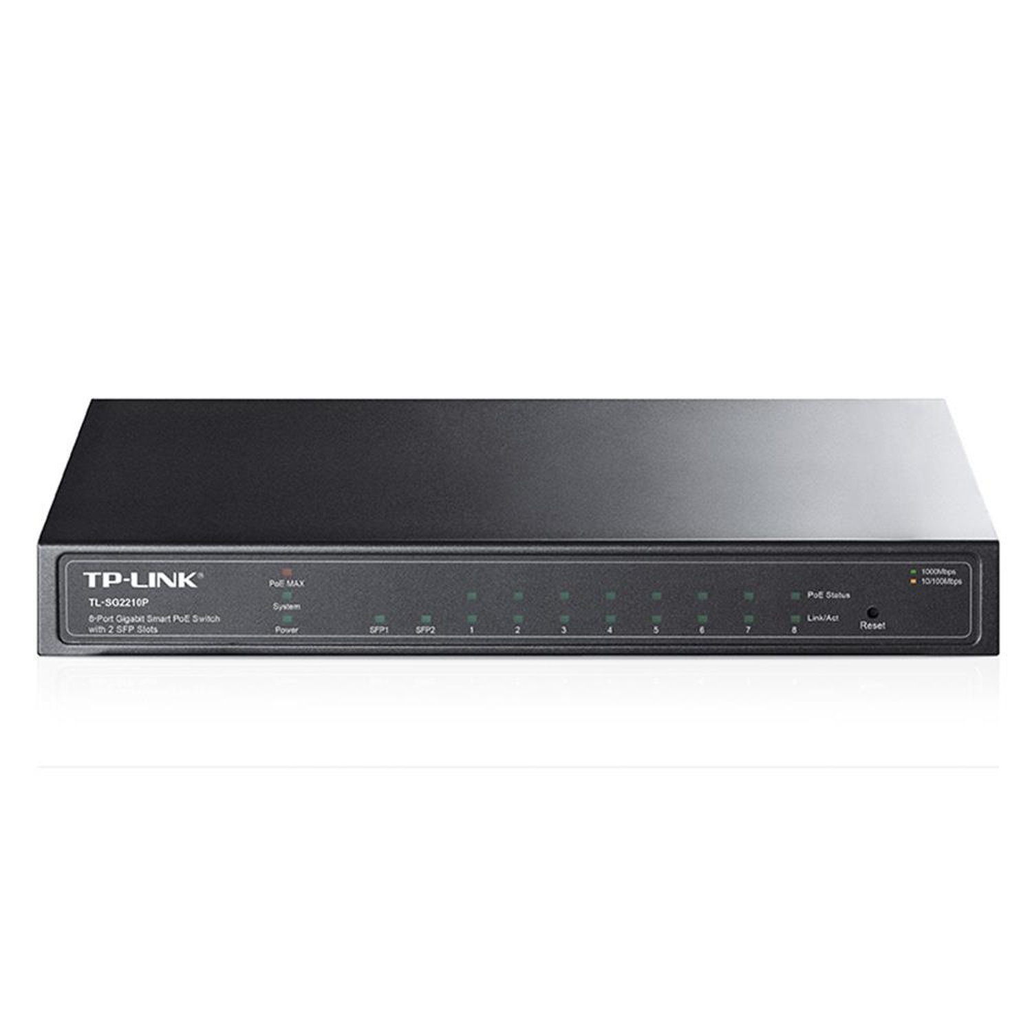 Switch TP-Link 08portas TL-SG2210P Gigabit 8 portas POE com 2 Slots SFP Smart