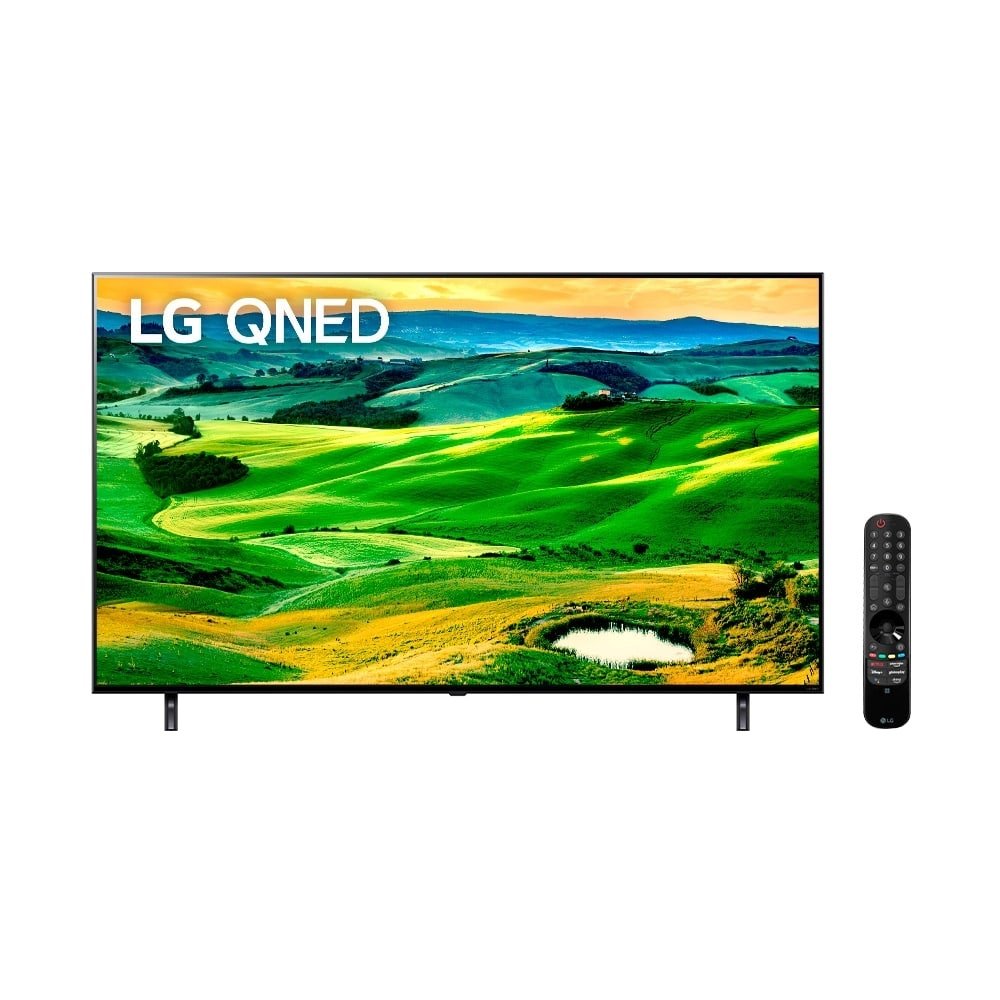 Smart TV NanoCell 55" LG 55QNED80 4K com Wi-Fi, 2 USB, 4 HDMI, ThinQ AI, Quantum Dot, FreeSync, 120Hz