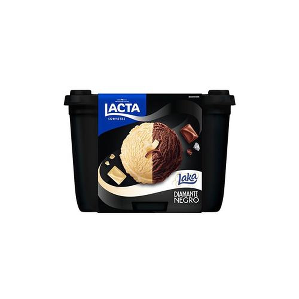 Sorvete Pote Diamante Negro e Laka Nestlé 8x1,5l