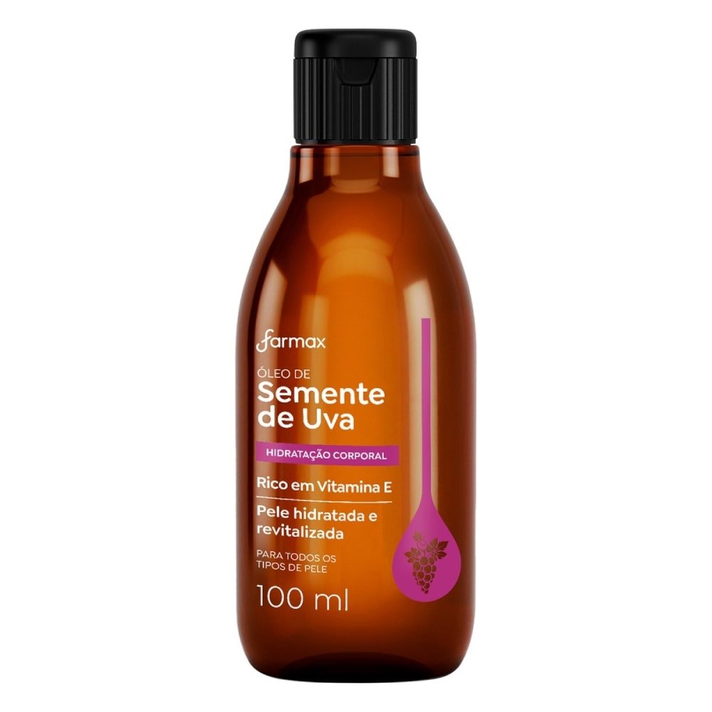 Óleo Corporal Farmax Semente Uva 100ml - Embalagem com 12 Unidades