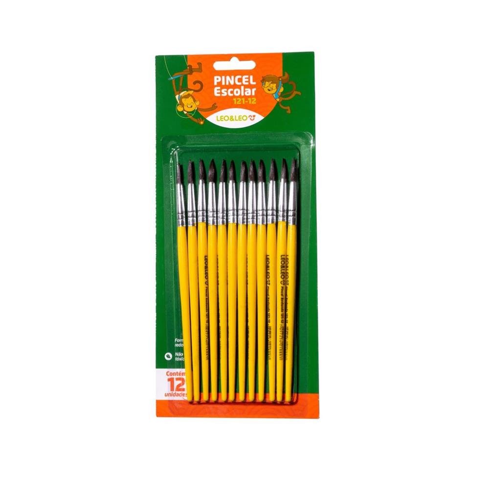 Pincel Escolar Redondo Ref.121-12 Pct/12 Leoeleo