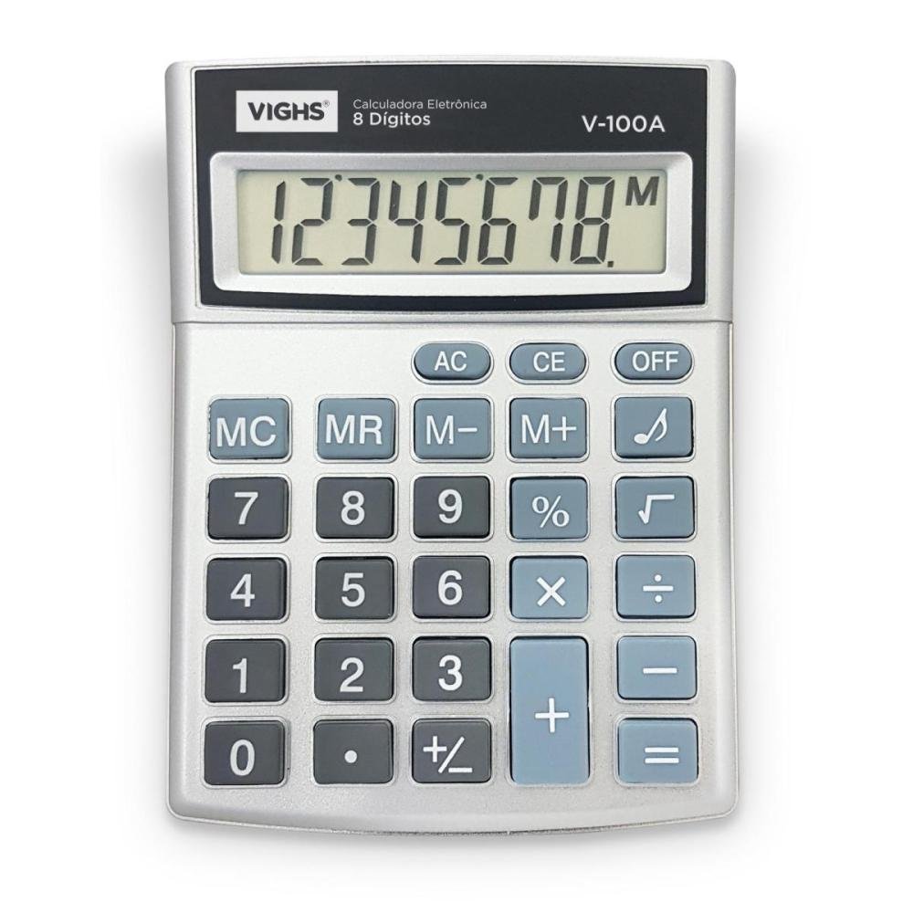 Calculadora de Mesa 08 Dígitos V-100A Vighs