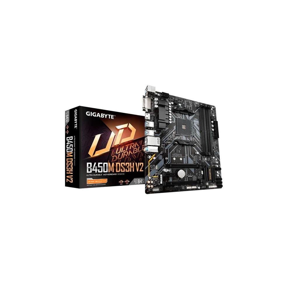 Placa Mãe Gigabyte B450M DS3H V2 AM4 DDR4