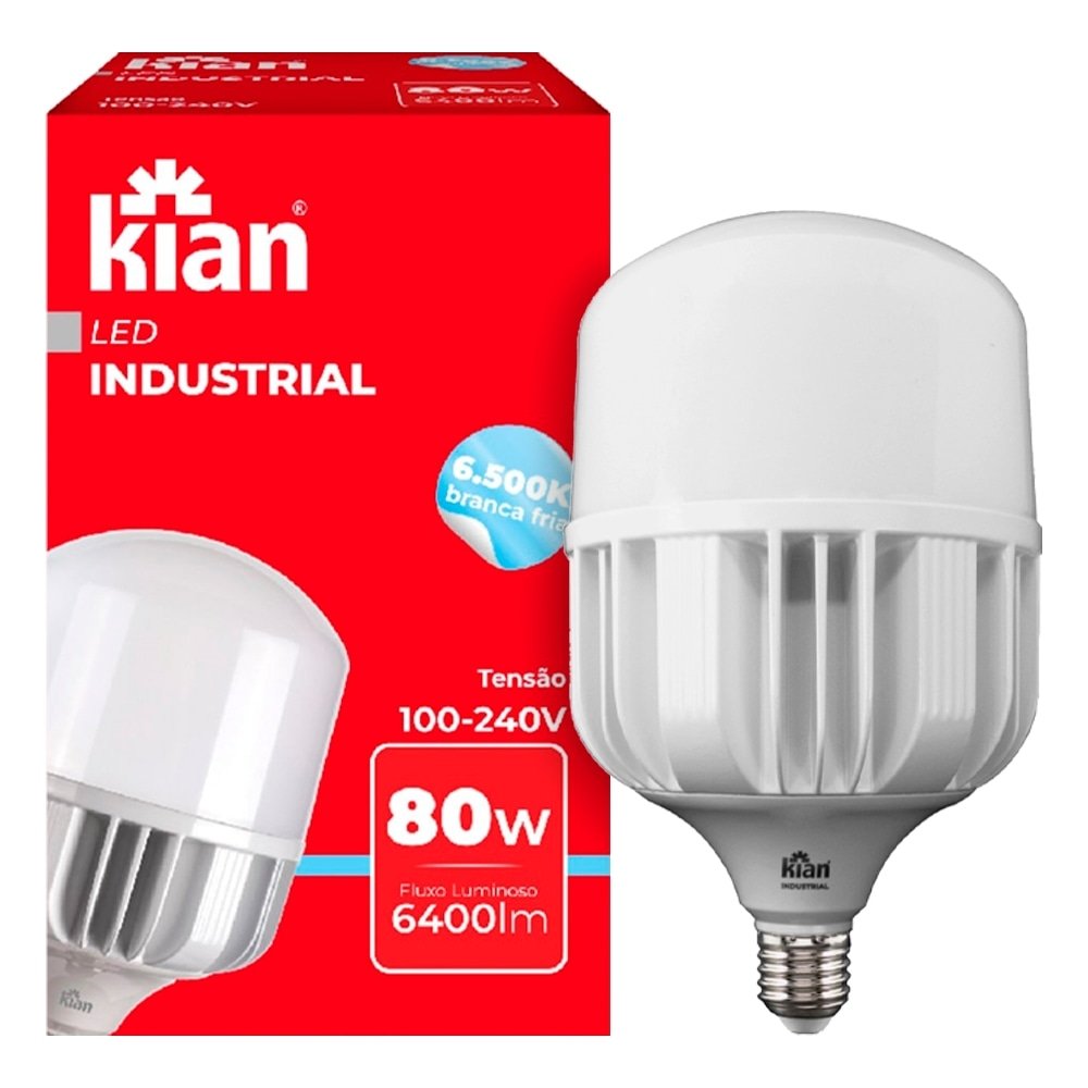 Lâmpada Led Kian Industrial Bulbo T 80W E27 6,5K