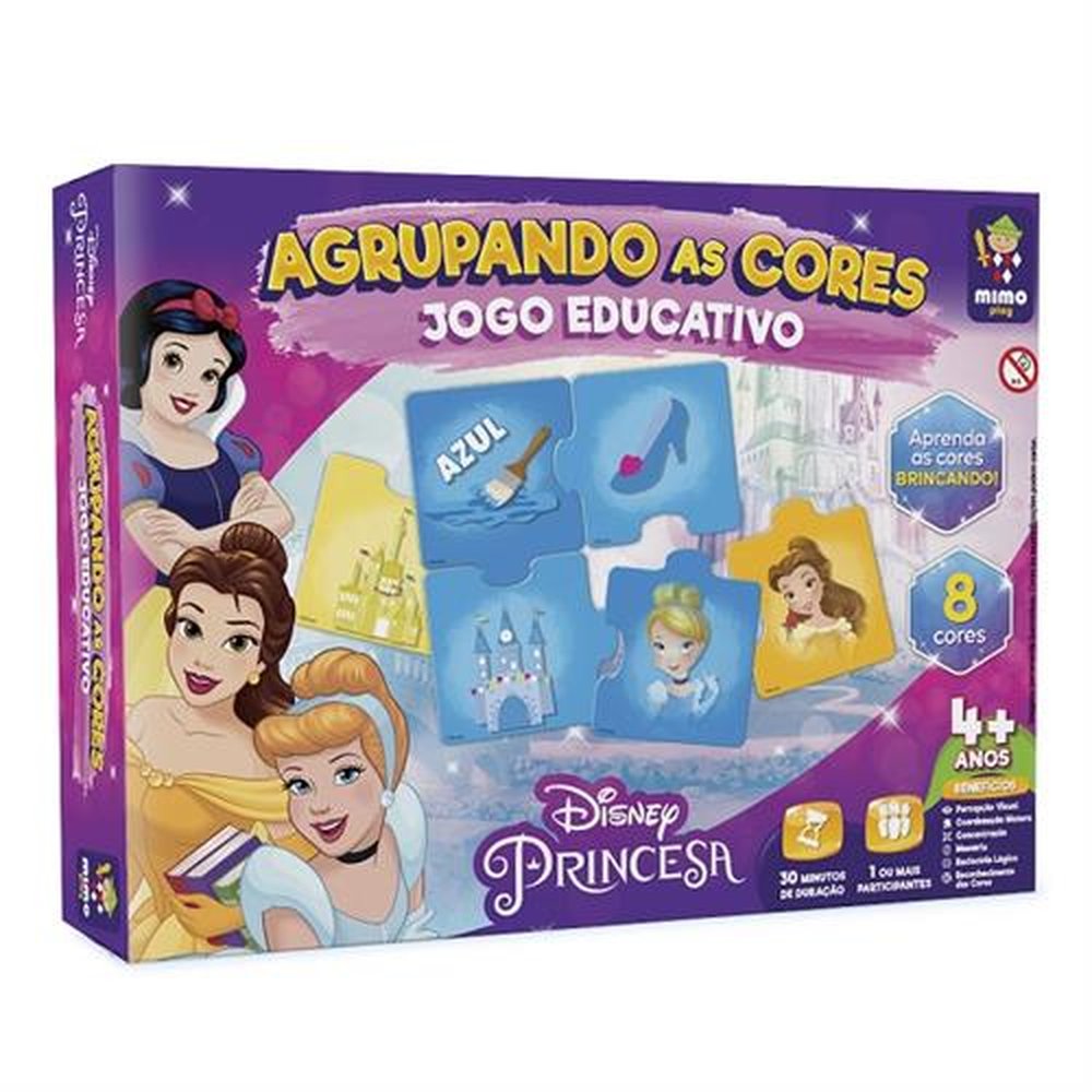 Jogo Educativo Princesas Disney - Agrupando as Cores