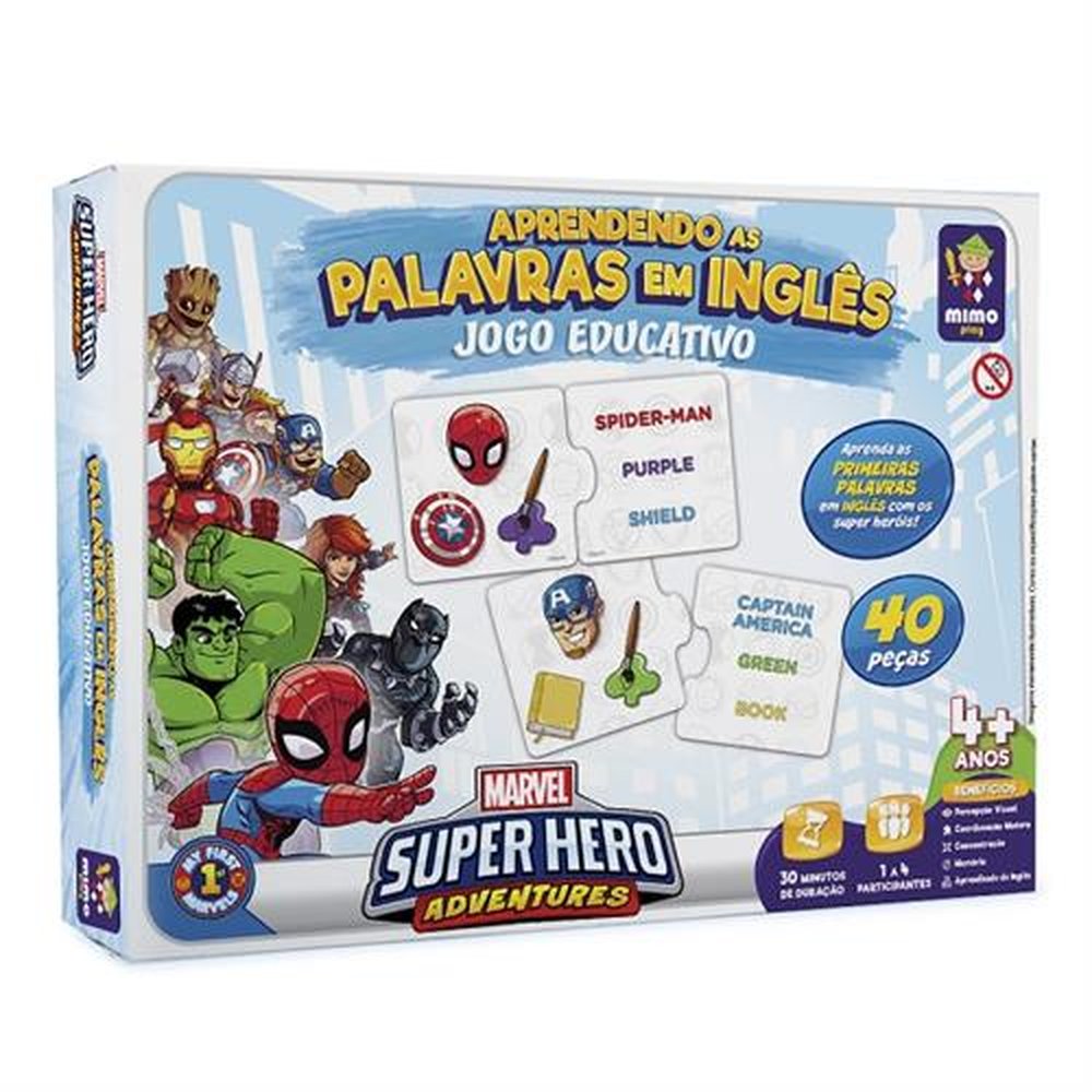 Jogo Educativo Marvel - Aprendendo as Palavras em Inglês