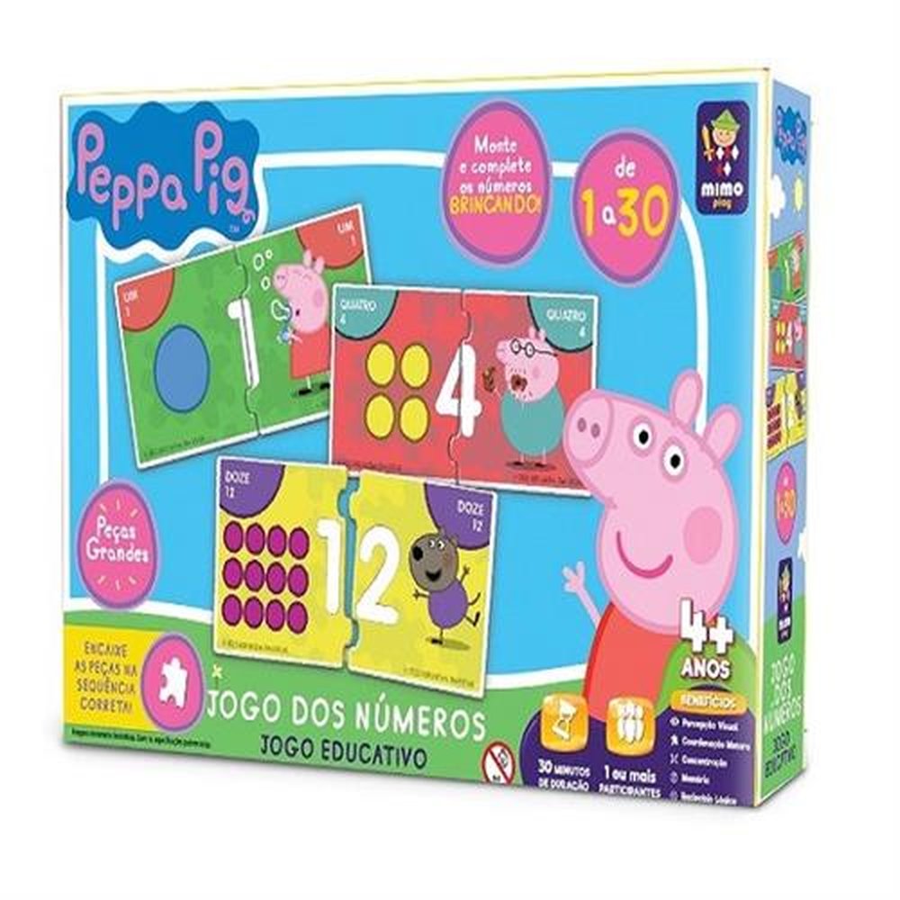 Jogos Educativos - Jogo dos Números Peppa Pig