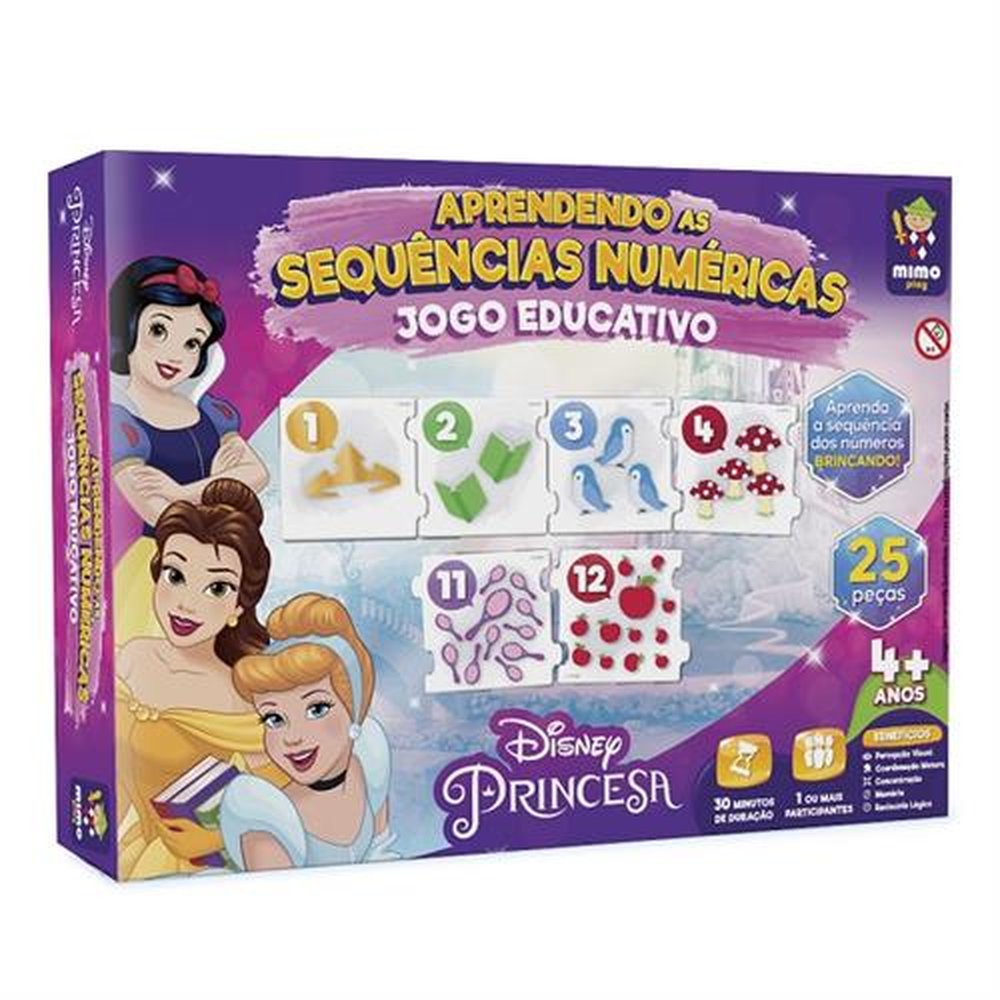 Jogo Educativo Princesas Disney - Aprendendo a Sequência Numérica