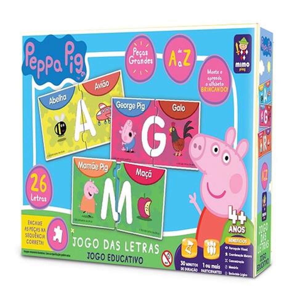 Jogo Educativo - Jogo das Letras Peppa Pig