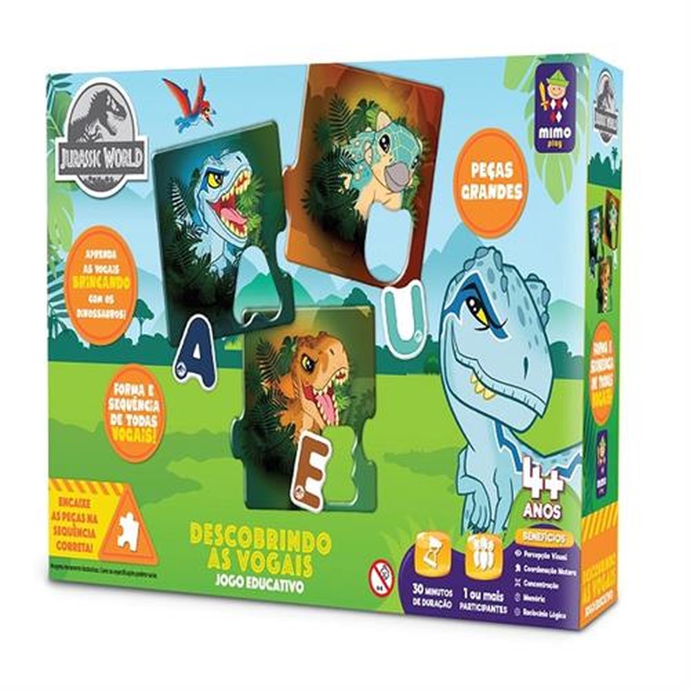 Jogo Educativo - Descobrindo as Vogais Jurassic World