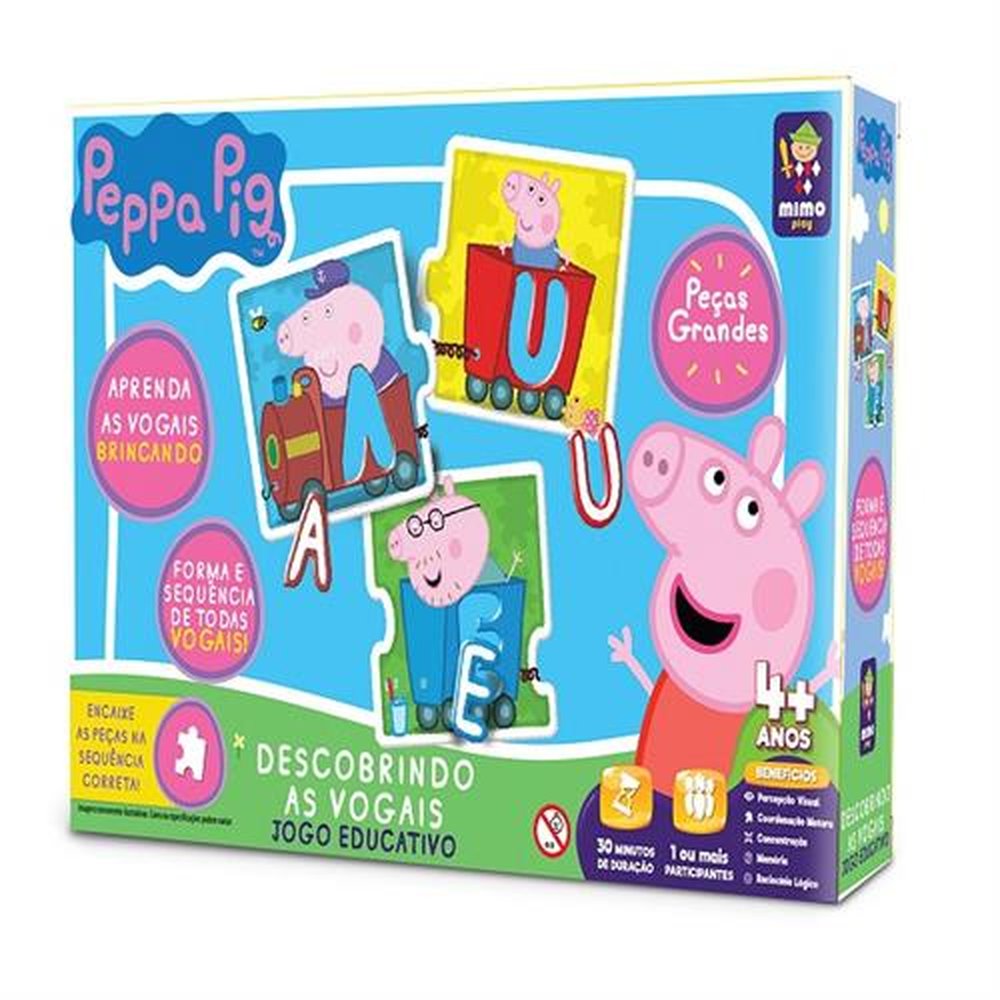 Jogo Educativo - Descobrindo as Vogais Peppa Pig