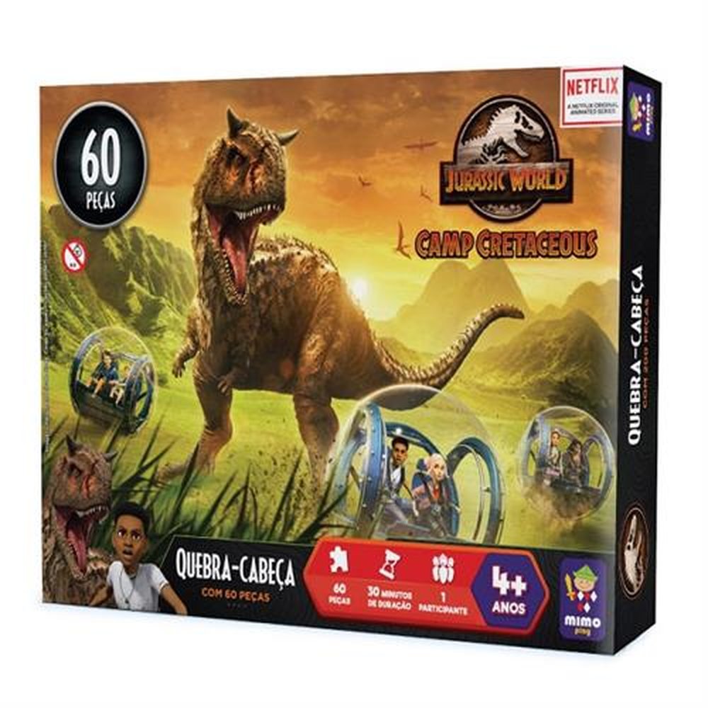 Quebra Cabeça 60 peças - Ataque Carnotauro - Jurassic World