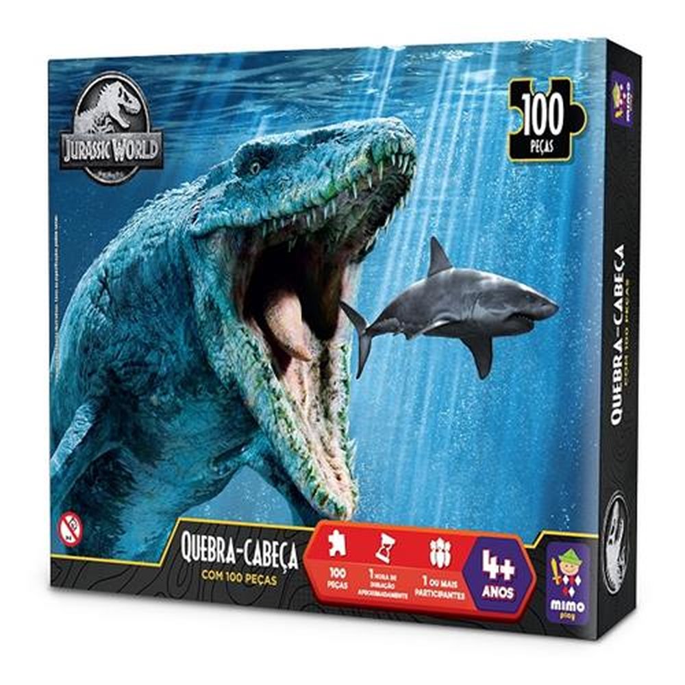 Quebra Cabeça 100 peças - Mosassauro Jurassic World