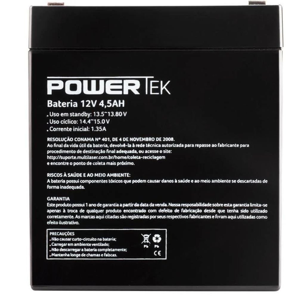 Bateria Selada 12v 4,5a En009 Powertek