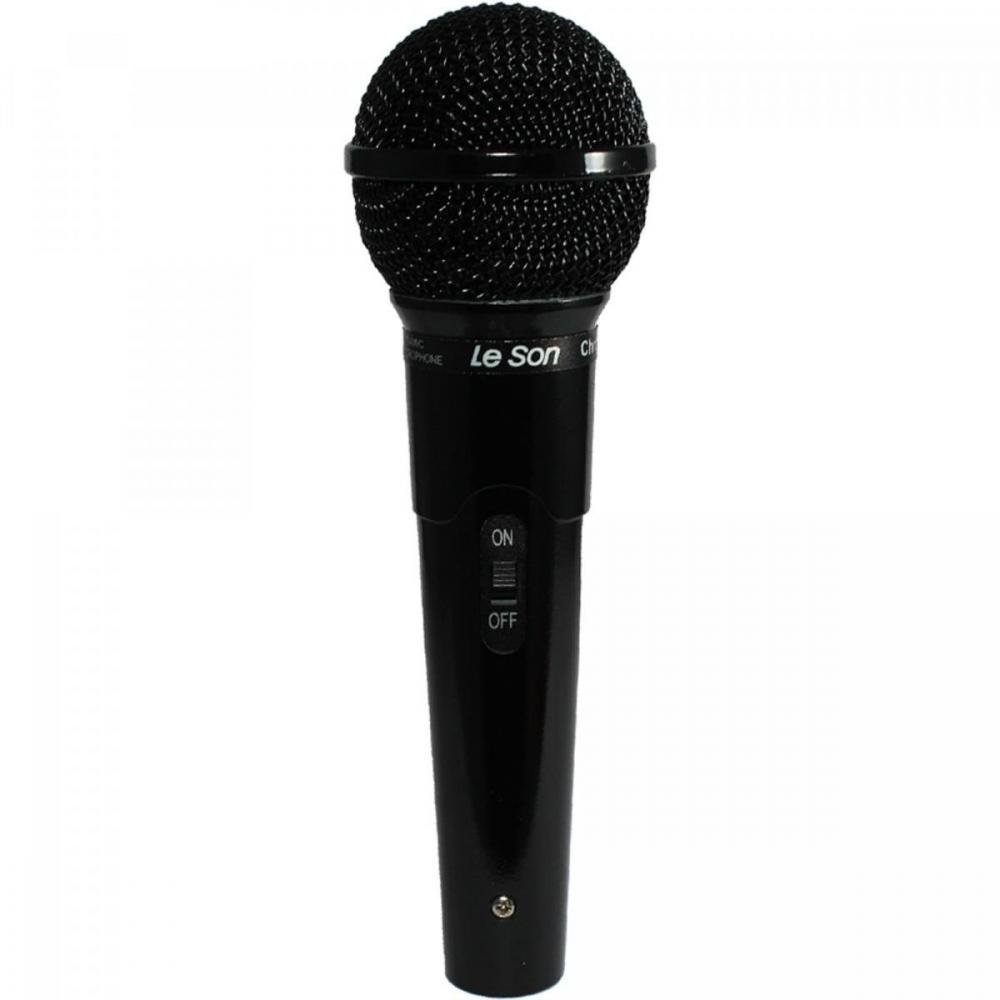 Microfone Dinâmico Cardioide Mc200 Preto Leson
