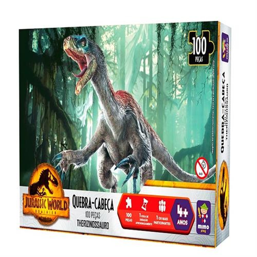 Quebra Cabeça 100 peças - Therizinosaurus Jurassic World