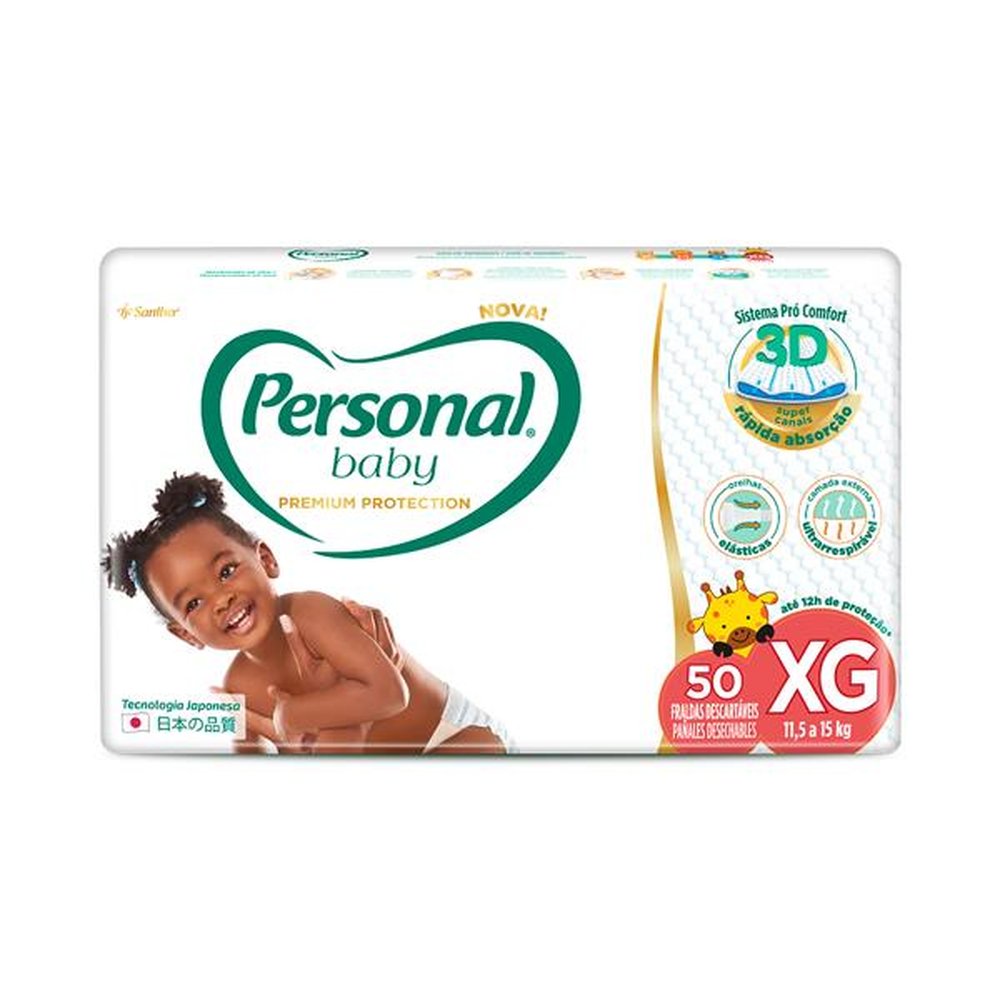 Fralda Personal Premium Hiper Xg 50 Unidades