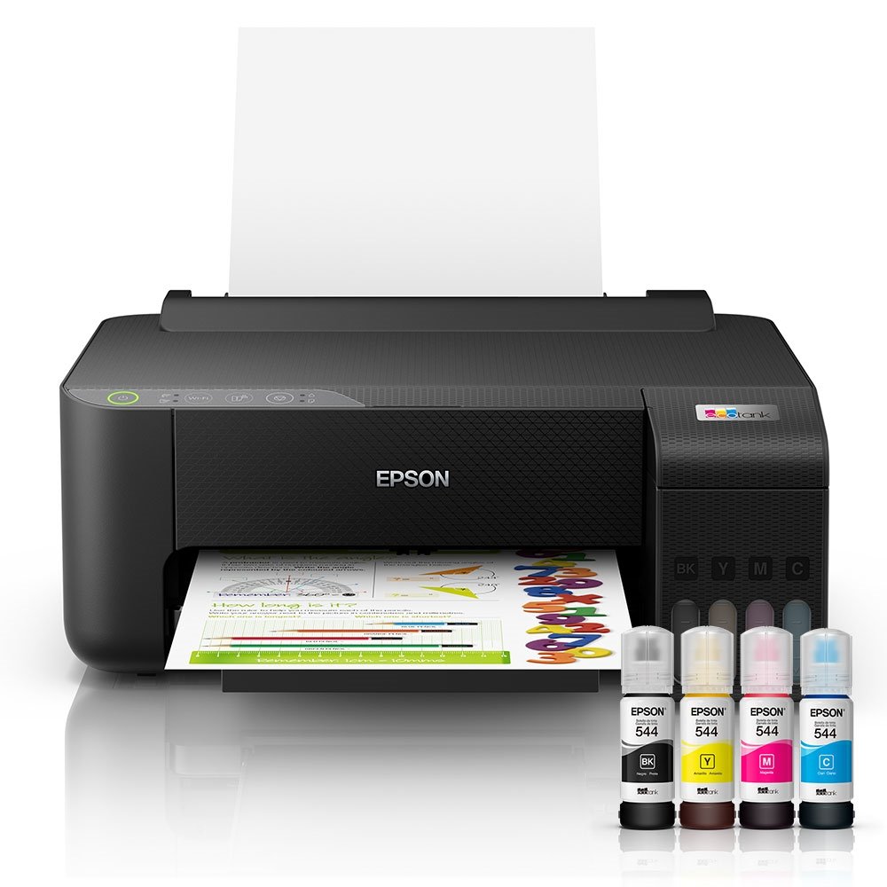 Impressora Epson Ecotank L1250, Tanque de Tinta, Colorida, Wifi Direct, Wireless, USB 2.0, Preto, Bivolt