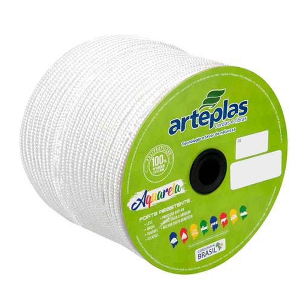 Corda Polipropileno Aquarela 12mm Branca 140m