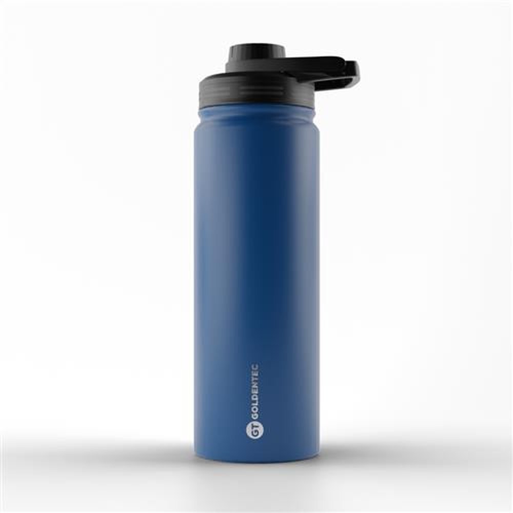 Garrafa Térmica Inox 500 ml para bebidas quentes ou frias com tampo com bico - Azul Marinho | GT