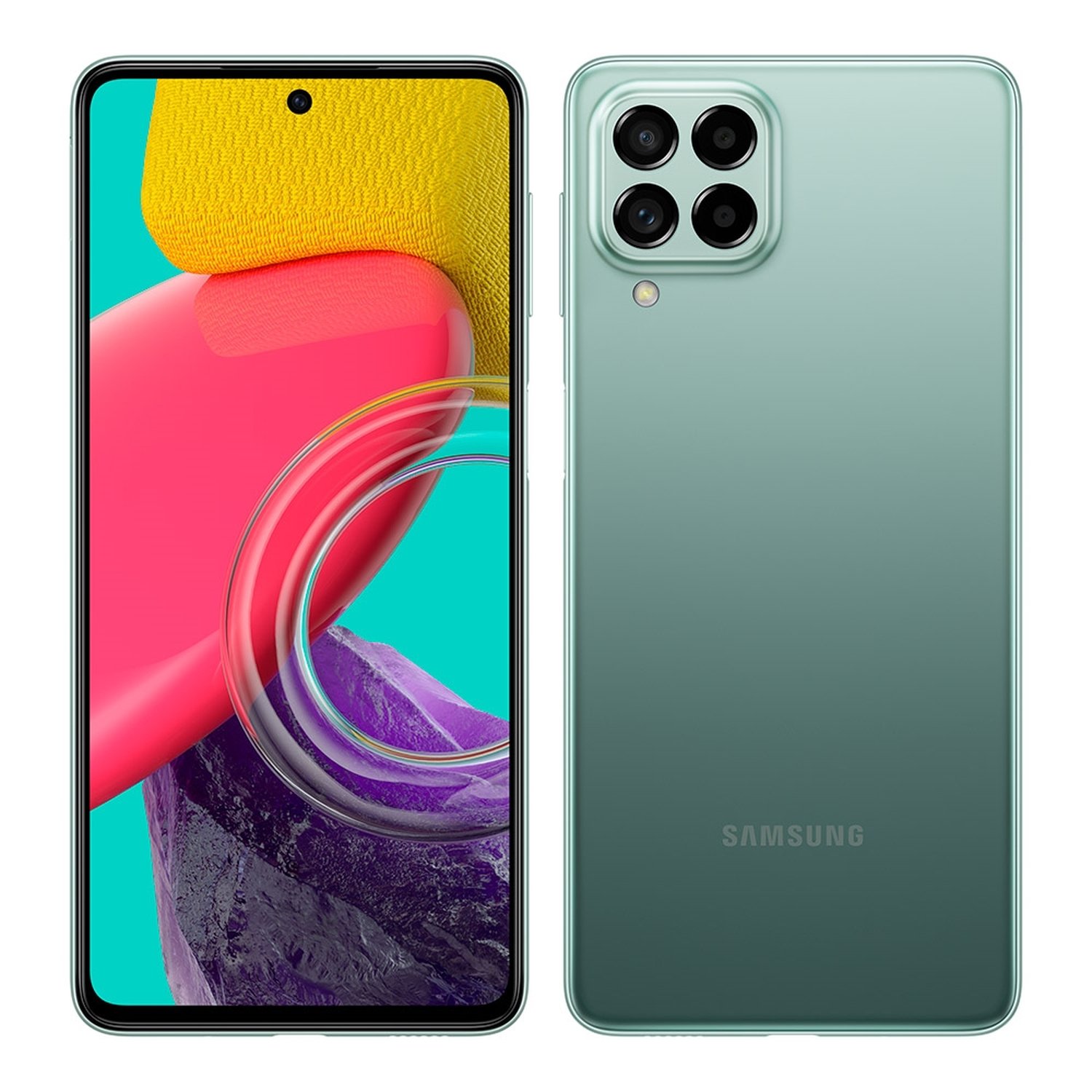 Smartphone Samsung Galaxy M53, Verde, Tela 6.7", 5G+Wi-Fi+NFC, Android 12, 4 Câm Traseira 108+8+2+2MP, Câm Frontal 32MP, 128GB