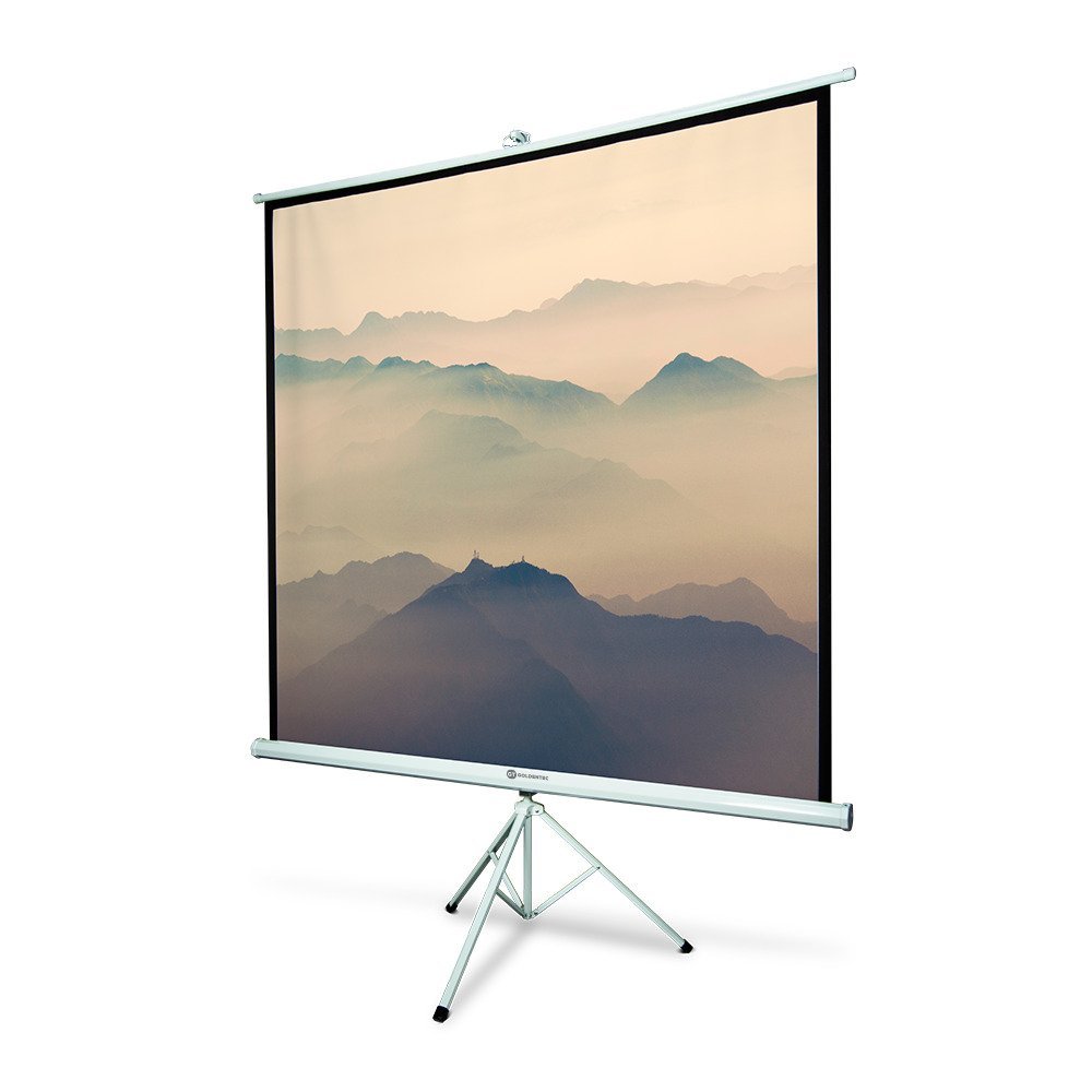 Tela de Projeção com Tripe 180x180cm | Goldentec