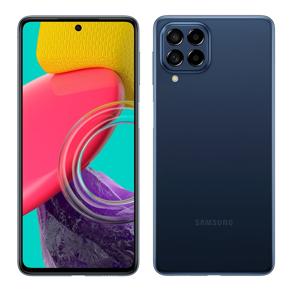 Smartphone Samsung Galaxy M53,Azul, Tela 6.7" | 5G+Wi-Fi+NFC, Android 12, 4 Câm Traseira em 108+8+2+2MPCâm Frontal 32MP,128GB